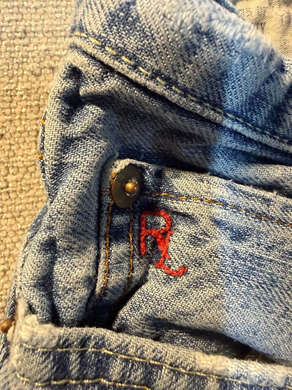 Polo Ralph Lauren Vintage 1967 Straight Leg Button Fly Denim Jeans - Picture 5 of 12